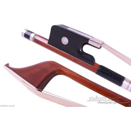 Yinfente 1/8 bass Bow High quality brazilWood bass Bow ebony frog French style