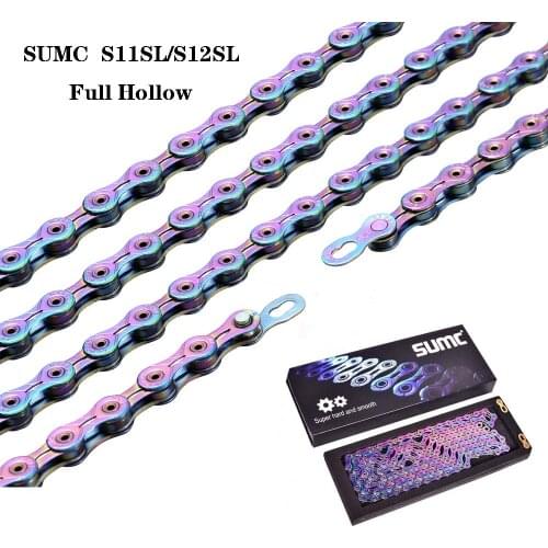 Bicycle chain Rainbow SUMC mountain bike road bike shifting chain 11 12 speed for M8000 M6000 M9100 M610 with missinglink