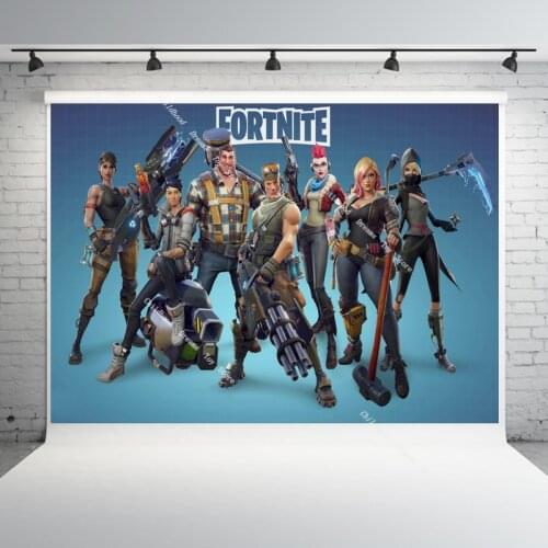 125*80cm Fortnite Party Birthday Background Cloth House Decoration Fortress Night Theme Layout Anime Figure Best Gift for Child