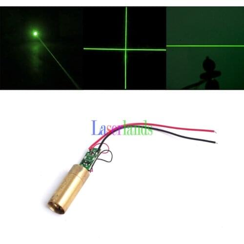 Dia.12mm 532nm Green Dot Line Cross 10mW 20mW 30mW 50mW 100mW 150-200mW Laser Module with Glass Lens