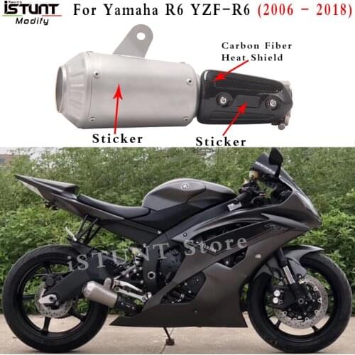 For Yamaha R6 YZF-R6 2006 - 2018 2017 2016 R6 Motorcycle GP Exhaust System Escape Modified Connection Muffler Middle Link Pipe