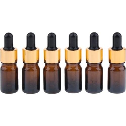 6x Empty Portable Essential Oil Dropper Bottle Storage Container Home Travel