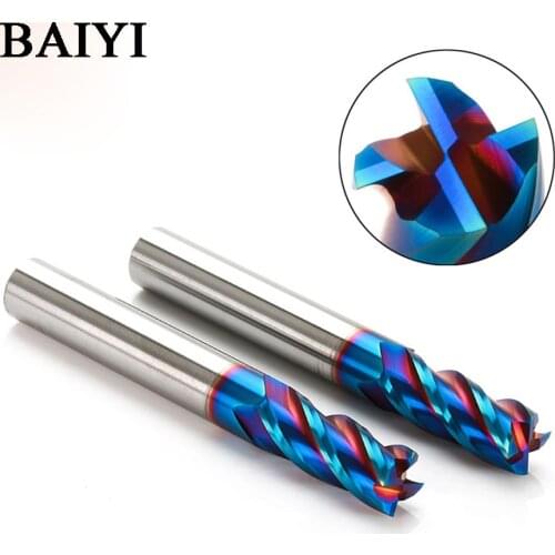 HRC65 Endmill Cutting 4 Flute Mill 1/1.5/2/2.5/3/3.5/4/5/mm Alloy Carbide Tungsten Steel Milling Cutter End Mill Metal Cutter