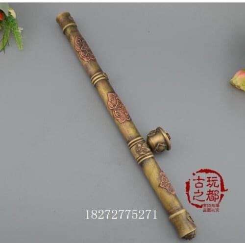 China antique collection Brass smoking pipe