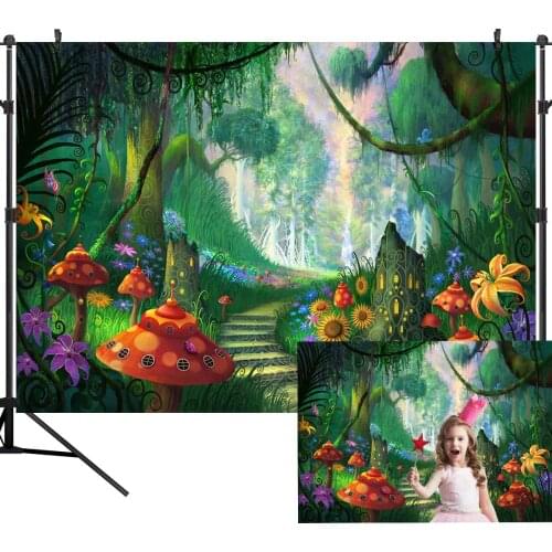 Beautiful Forest Path Backdrop Enchanted Forest Photography Background Fantasy Magic Wonderland Decoration Children Birthday