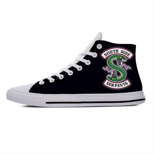 South Side Serpents Riverdale Snake Fashion Funny Casual Cloth Shoes High Top Lightweight Breathable 3D Print Men Women Sneakers