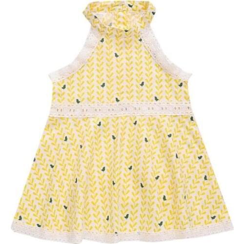 DFXD Toddler Summer Dress Girl Sleeveless Print Vest Dress Fashion Party Princess Costume Baby Birthday Dress Kids Vestidos 2-7T