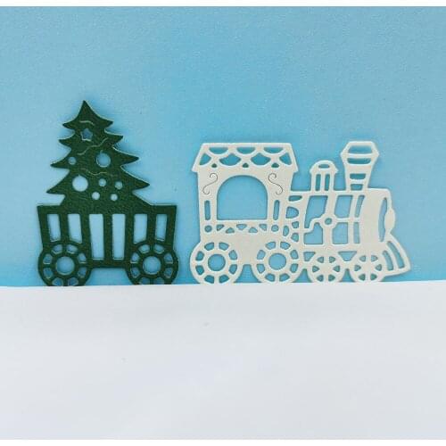Metal Die Cuts Templates Stencil Crafts Train Tree Metal Hollow Cutters Card Making Family Photo Album Cutting Dies