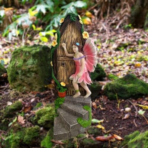 Miniature Fairy Garden Fairy Door 7.87" Tall Tree Yard Ornaments Decor