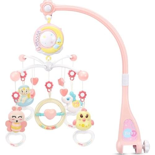 Mobiles Toy Baby Rattles Holder Rotating Mobile Bed Bell Musical Box Projection 0-12 Months Newborn Infant Baby Girl Toys