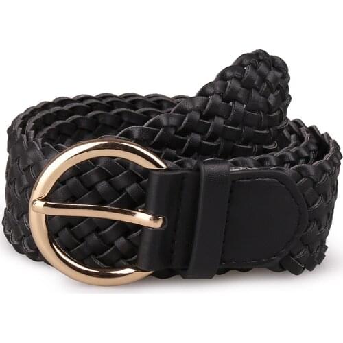 Korean Fashion Casual Stretch Woven Belt Womens Wax rope Belts For Women Jeans Elastique Modeling Belt BY17