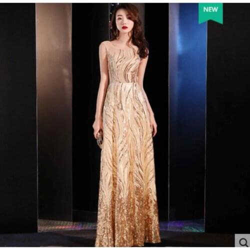 Fashion sexy Sequins Long Womens Birthday Celebrate Outfit Nightclub Women Singer Dancer Wear Slim Outfit Dress