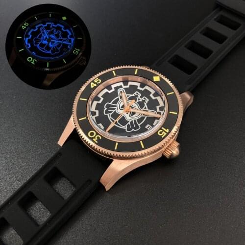 Dive wrist watch men,STEELDIVE luxury men sport watches 300m waterproof mechanical wristwatch sapphire Switzerland C3 luminous