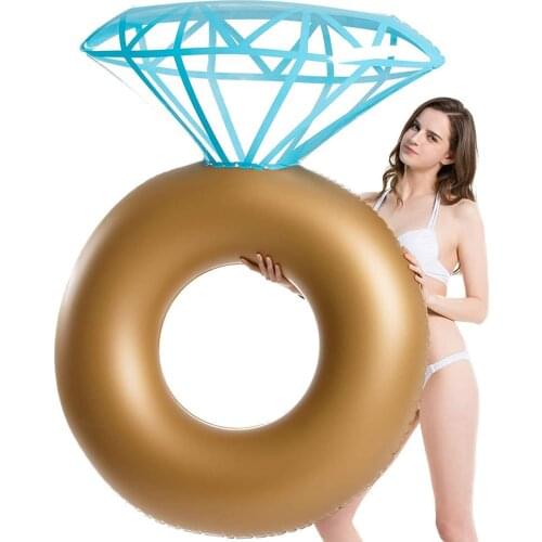 Diamond Ring Design Inflatable Swimming Ring Pool Lounge Adult Giant Pool Float Mattres Swimming Circle Water Pool Toys