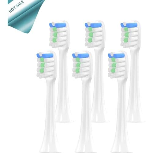 6 pcs SOOCAS X3 X1 X5 Replacement Toothbrush heads for Xiaomi Mijia SOOCARE X1 X3 sonic electric tooth brush heads