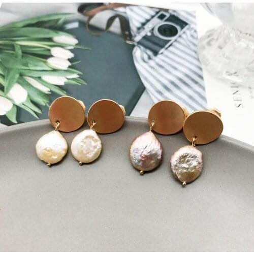 Irregular Baroque Pearls Korean Earrings