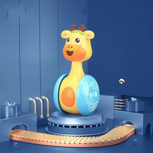 2021 New Baby Cute Rattles Tumbler Doll Baby Roly-poly Toys Bell Music Learning Education Toys Gifts Baby Toys