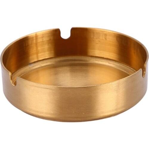Household Essential Tools Stainless Steel Frosted Ashtray Drop-resistant for Internet Cafe Restaurant Hotel Home Use