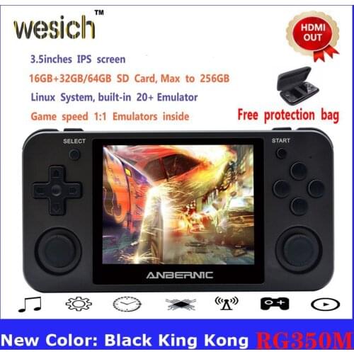 WESICH RG350M Linux OS Retro Game Console Aluminum Alloy Shell 3.5" Full Lamination IPS Screen PS1 Emulators RG350 Game Player