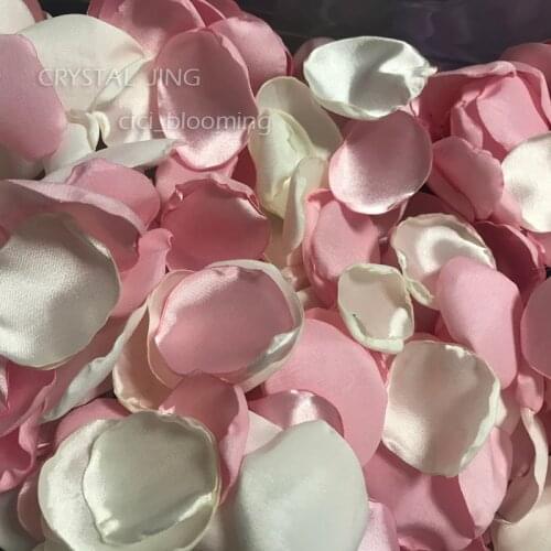 Pink and Ivory Flower Petals Table Decor Girl Rose Petal Bridal Shower Decor