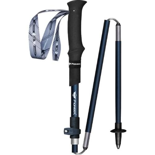 Walking Stick 5 Section Folding crutches 105-125cm adjustable External lock Mountain-climbing Crutch Outdoor Hiking Walking