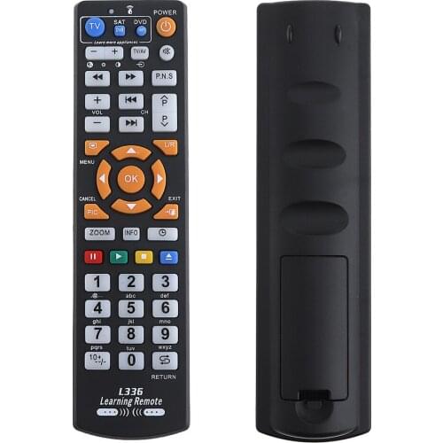 Universal Black IR TV Remote Control ABS Control with 8M Long Transmission Distance/Learning Type Fit for TV Smart LCD