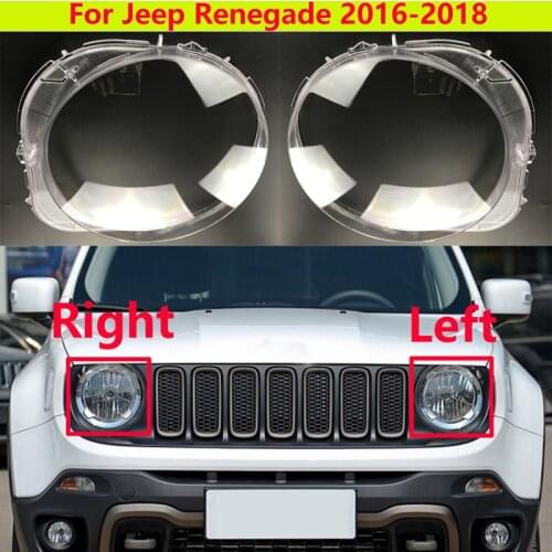 For Jeep Renegade Bright Head Light Shade Shell Caps Front Headlamp Lamp cover Lampshade Headlight 2016-2018
