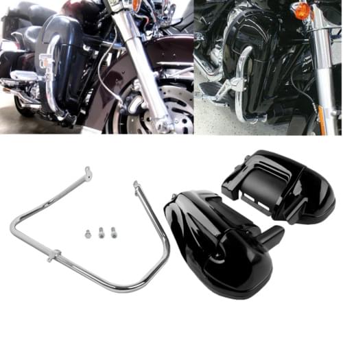 Motorcycle Engine Guard Crash Bar & Lower Vented Fairings For Harley Touring and Trike models Street Glide 2009-2013 2014-2021