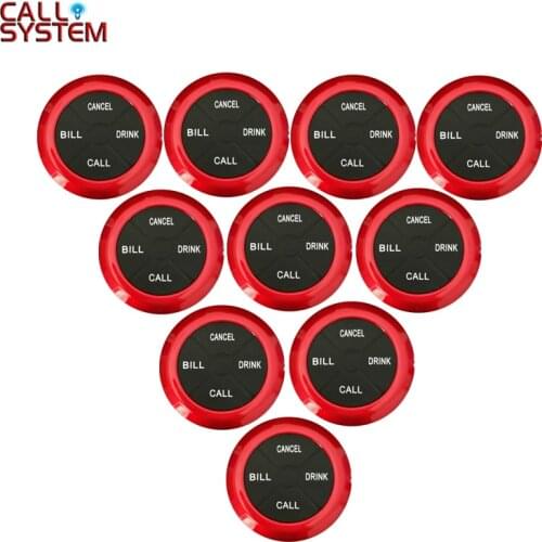 Ycall 10pcs Call Button Pager Restaurant Wireless Waiter Calling System for Hookah Bar Cafe Customer Service