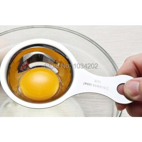100pcs egg yolk separator stainless steel egg tools Egg white Dividers Creative cooking Kitchen Tools DHL Fedex Free