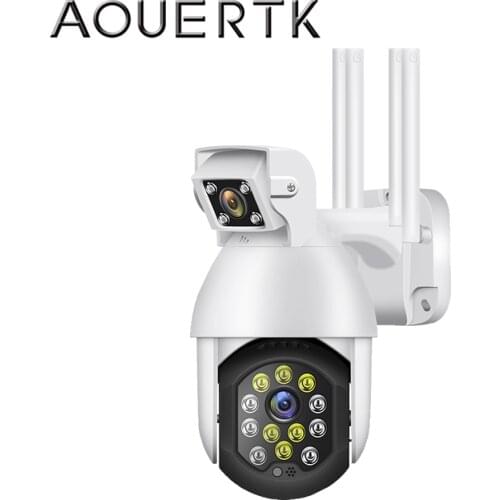 1080P Auto-Tracking Samrt Outdoor Security WIFI Dome Camera Dual-lens Audible Alarm PTZ 4X Digital Zoom PIP CCTV Surveillance