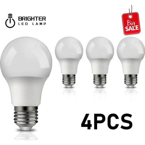 4Pcs/Lot LED Bulb A60 9W High Brightness E27 Lampada 220V-240V 3000K bombilla Lampada LED Spotlight Light Warm White