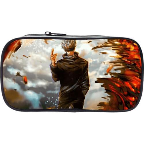 Jujutsu Kaisen Pencil Case Anime Cartoon Pencil Case Satoru Itadori Yuji Children School Supplies Pen Bag Storage Bags