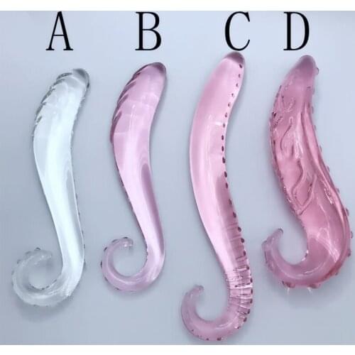 Crystal glass dildo Glass dildo Glass anal butt plug masturbation stick Masturbation realistic dildo Glass crystal penis