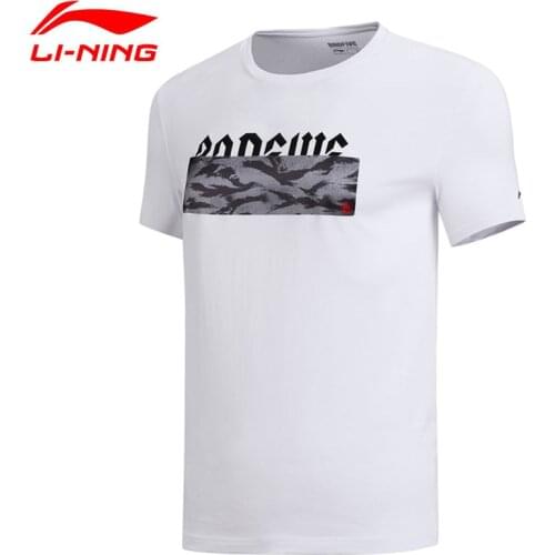 Li-Ning Men Basketball Culture Jersey BAD FIVE Breathable Regular Fit LiNing 100%Cotton Sports T-Shirts Tee Tops AHSN303 CJAS18