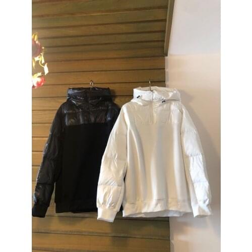 Autumn Winter New 10.28 Style Fashion Down Coat Hooded Patchwork Pullover Hoodie Women