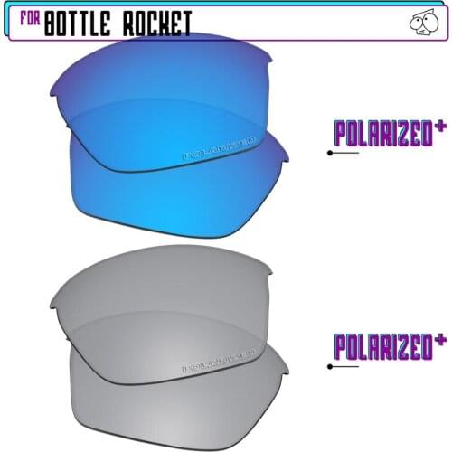 EZReplace Polarized Replacement Lenses for - Oakley Bottle Rocket Sunglasses - Sir P Plus-BluePPlus