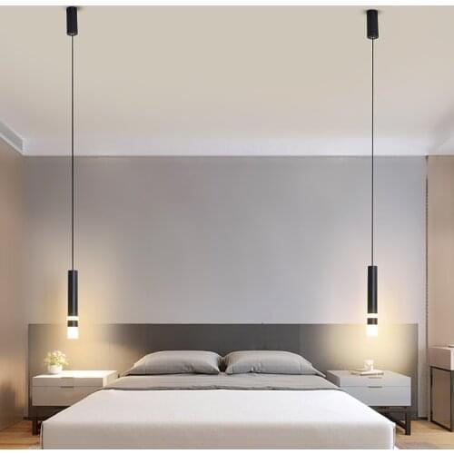 Bedside Tables For The Bedroom Lamps Decoration Salon Modern Lights Chandelier Nordic Fashion TV Background Wall Pendant Light