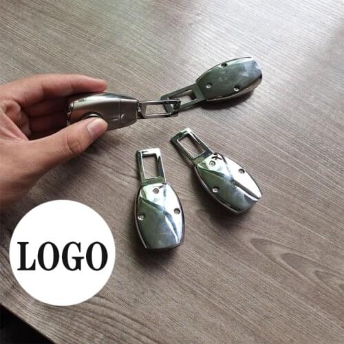 1pcs belt buckle car logo seat belt extender car safety buckle clip for Mercedes-Benz for Audi All car brands 2.1cm