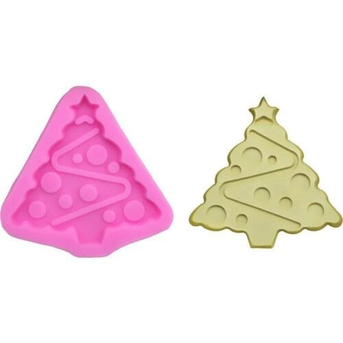 1PCS Christmas Tree Shape Food Grade Silicone Chocolate, Jelly, Ice, Soap Molds Fondant Cake Decorating Bakeware