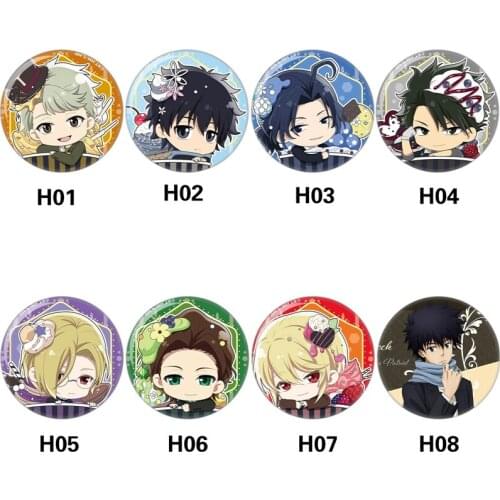 1PCS Anime Moriarty The Patriot Figure Badge Round Brooch Pin Gifts Kids Collection Toy