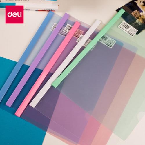10 Pcs Deli Stationery PP Report Cover & Spine Bar Holder File Folders A4 For Exercise Books Documents Papers Bills