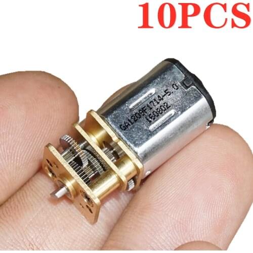 10PCS/LOT One word axis N20 precision miniature geared motor 3-5V Electronic lock for airplane landing gear toy