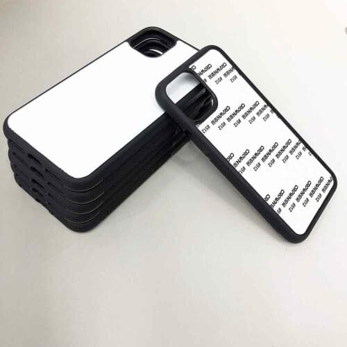10pcs/lot 2d Rubber TPU sublimation blank case For iphone11 12 pro 7/8 pro mini XS / XR / XS Max with aluminium metal insert