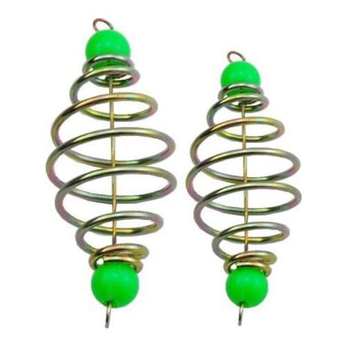5Pcs/Set Fishing Bait Spring Lure Inline Hanging Tackle Stainless Steel Feeder Fishing Tools Fishing Accessories