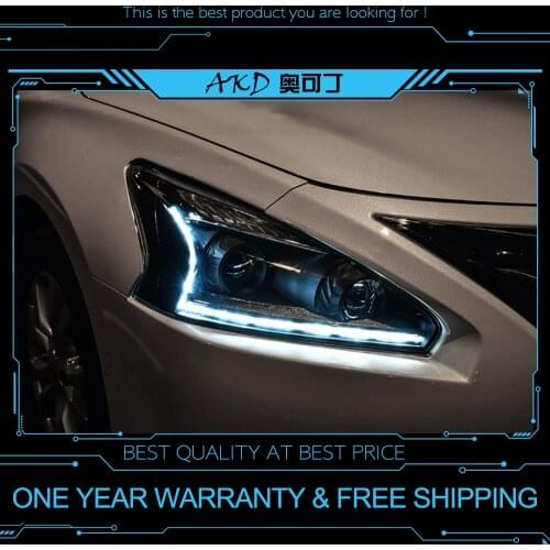 AKD tuning cars Headlight For Nissan Teana 2013-2016 Headlights LED DRL Running lights Bi-Xenon Beam Fog lights angel eyes Auto
