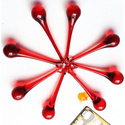 Free Shipping 20pcs 20x80mm Crystal Glass Red Raindrop Pendant Chandelier Parts Glass Chandelier Prism Hanging Home Decoration