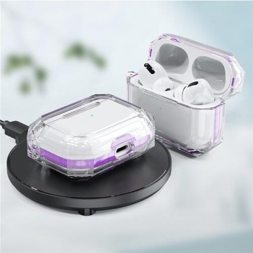 Earphone Case for Airpords Pro Transparent Wireless Earphone Cover For Apple Air Pods Pro Shockproof Protection Clear Cover