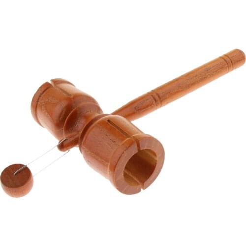Wood Tone Block Claves With Beater Hammer Musical Percussion Instrument For Kids