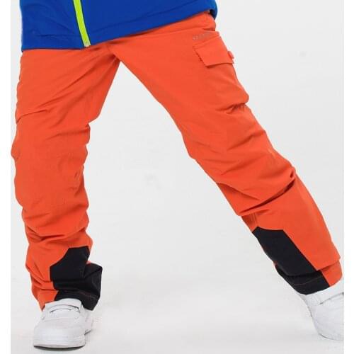 Childrens ski pants winter boys and girls snowboard pants windproof waterproof warm shoulder strap pants childrens winter pant